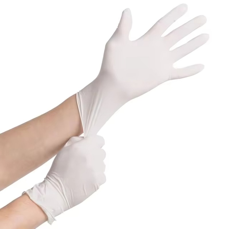 10/20/50/100PCS White Nitrile  - Latex Disposable Glove ulasan dan harga