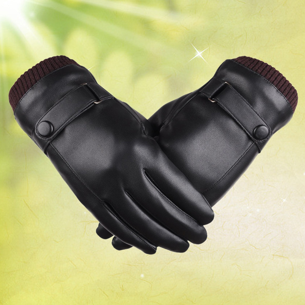 Winter Gloves Cycle Gloves PU  - Leather Driving Glove ulasan dan harga