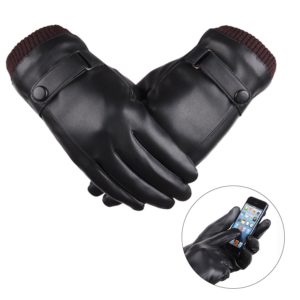 Winter Gloves Cycle Gloves PU  - Leather Driving Glove ulasan dan harga